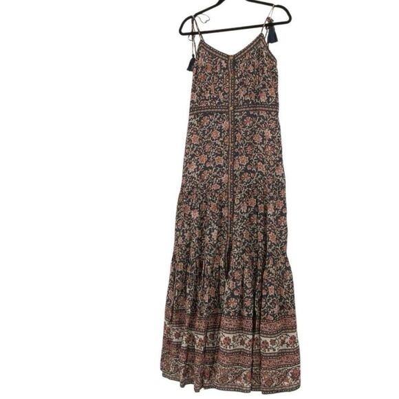 Veronica Beard Multicolor Windansea Floral Button Front Tiered Maxi Dress Small - Picture 2 of 8